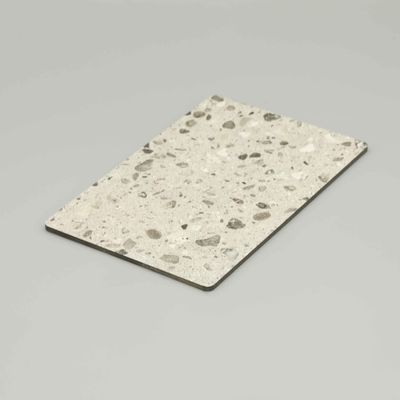 Geborstelde decoratie Marmer Acp plaat Wit Terrazzo Aluminium Composite Panel Muurbekleding