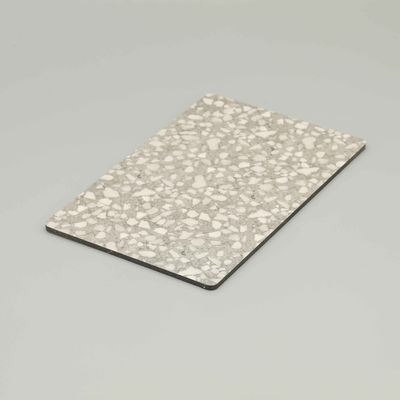 4 mm grijs PVDF-gecoat marmer ACP-plaat - A2 brandwerend aluminiumcompositpaneel