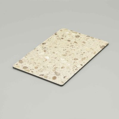 Lichtgeel Terrazzo Marmer Aluminium Composite Panel A2 4mm Composite Panel