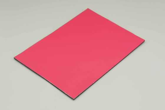 Roze Rood Antibacteriële PE Aluminium Composite Panel Interieur Muurpaneel 244cm
