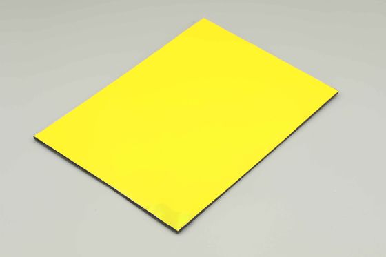 Heldergeel Buiten PE Aluminium Composite Panel 122cm X 244cm Waterdicht Acp Paneling