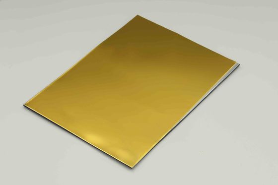 Goud Spiegel Afwerking Plaat Aluminium Composite Panel Hdpe Gecoat Buitenpaneel Anti Scratch Acp Spiegel 4mm
