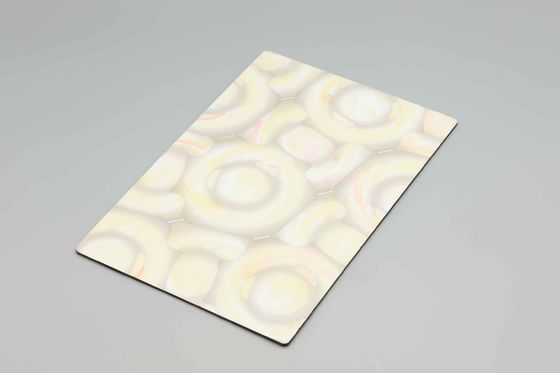 Lichte gele donuts marmeren aluminium samengesteld paneel 1220mm 4mm Acm paneel