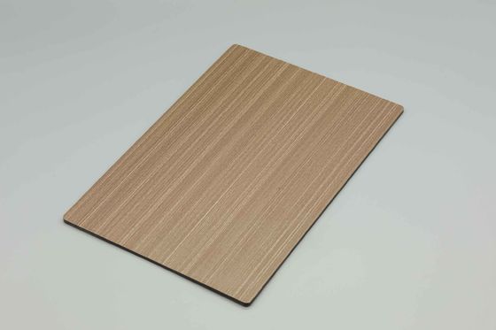 PVDF-coatingnerf Houtnerf Aluminium Composiet Paneel Acp Gevelbekleding Voor Huizen Krasbestendig 122 X 244cm