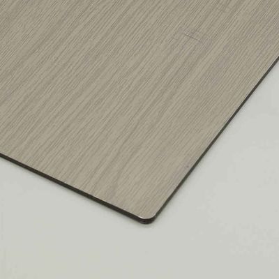 4 mm krasbestendig lichtgrijs eiken houtnerf aluminium composiet paneel