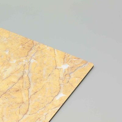 Beige marmeren steen ACP Aluminium composietpaneel 4x8ft krasbestendige ACM-plaat voor salonwinkel buitenwandbekleding