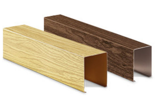 Vierkant U-vormig aluminium plafond Stijlvol modern aluminium paneelbord