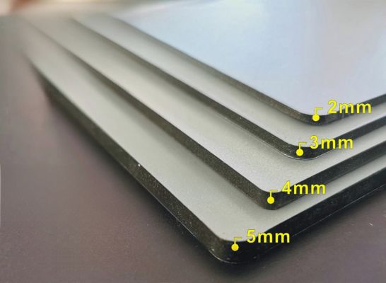 Aluminium rode koffie PE aluminium composiet paneel met Pvdf-coating Acp Gemakkelijk schoon te maken buitenkant HDPE gecoate dakplaat