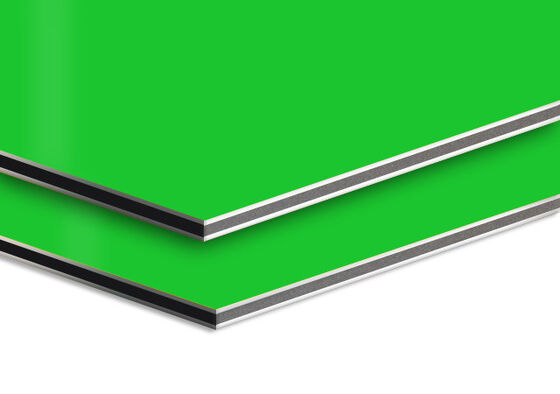 4mm Apple Green PVDF Aluminium Composite Panel. 1.22m breedte brandwerend ACP-plaat voor buitenmuur.